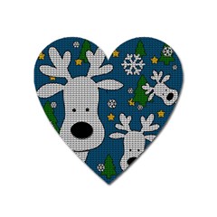 Cute Reindeer  Heart Magnet by Valentinaart