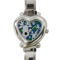 Cute Reindeer  Heart Italian Charm Watch by Valentinaart