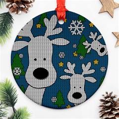 Cute Reindeer  Round Ornament (two Sides) by Valentinaart