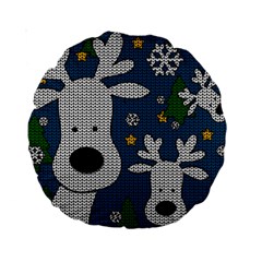 Cute Reindeer  Standard 15  Premium Round Cushions by Valentinaart