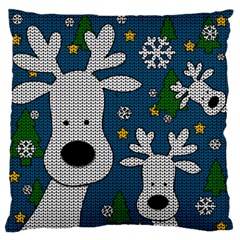 Cute Reindeer  Large Flano Cushion Case (one Side) by Valentinaart