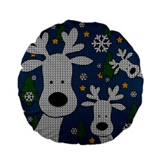 Cute Reindeer  Standard 15  Premium Flano Round Cushions by Valentinaart