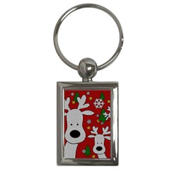 Cute Reindeer  Key Chains (rectangle)  by Valentinaart