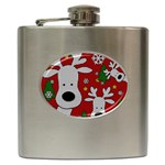 Cute Reindeer  Hip Flask (6 oz) Front