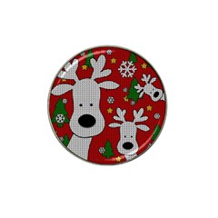 Cute Reindeer  Hat Clip Ball Marker by Valentinaart