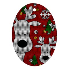 Cute Reindeer  Oval Ornament (two Sides) by Valentinaart