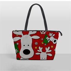 Cute Reindeer  Shoulder Handbags by Valentinaart