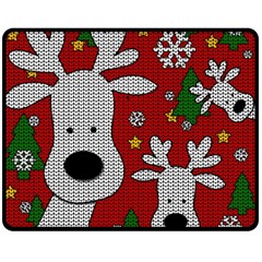 Cute Reindeer  Fleece Blanket (medium) 