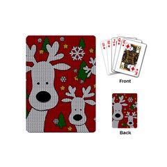 Cute Reindeer  Playing Cards (mini)  by Valentinaart