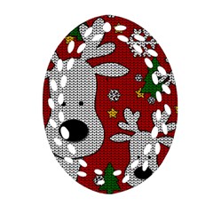 Cute Reindeer  Oval Filigree Ornament (two Sides) by Valentinaart