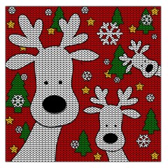 Cute Reindeer  Large Satin Scarf (square) by Valentinaart