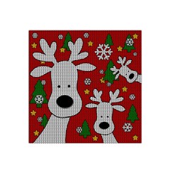 Cute Reindeer  Satin Bandana Scarf by Valentinaart