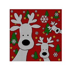 Cute Reindeer  Small Satin Scarf (square) by Valentinaart