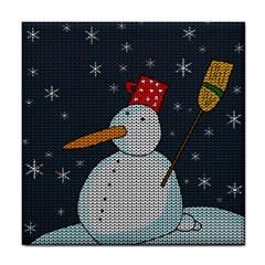 Snowman Tile Coasters by Valentinaart