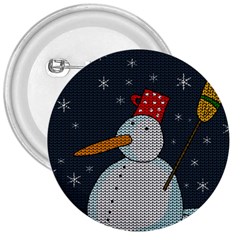 Snowman 3  Buttons by Valentinaart