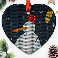 Snowman Ornament (heart) by Valentinaart