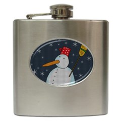 Snowman Hip Flask (6 Oz) by Valentinaart