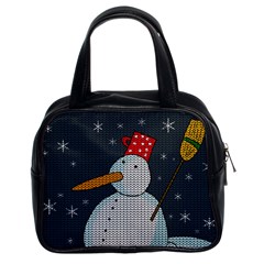 Snowman Classic Handbags (2 Sides) by Valentinaart