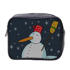 Snowman Mini Toiletries Bag 2-side by Valentinaart