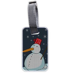 Snowman Luggage Tags (two Sides) by Valentinaart