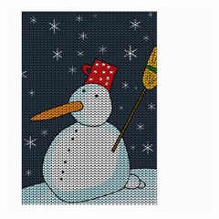 Snowman Large Garden Flag (two Sides) by Valentinaart