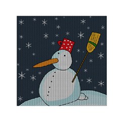 Snowman Small Satin Scarf (square) by Valentinaart