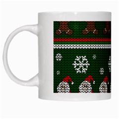 Ugly Christmas Sweater White Mugs by Valentinaart