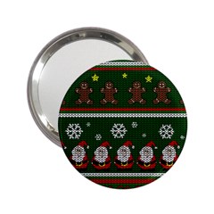 Ugly Christmas Sweater 2 25  Handbag Mirrors by Valentinaart