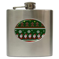 Ugly Christmas Sweater Hip Flask (6 Oz) by Valentinaart