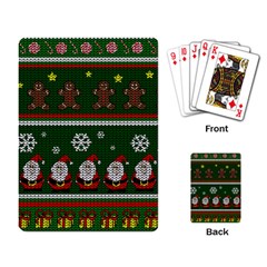 Ugly Christmas Sweater Playing Card by Valentinaart