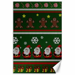 Ugly Christmas Sweater Canvas 24  X 36  by Valentinaart