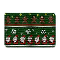 Ugly Christmas Sweater Small Doormat  by Valentinaart