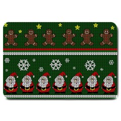 Ugly Christmas Sweater Large Doormat  by Valentinaart