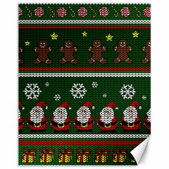 Ugly Christmas Sweater Canvas 11  X 14   by Valentinaart