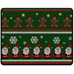 Ugly Christmas Sweater Fleece Blanket (medium)  by Valentinaart