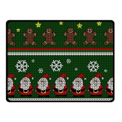 Ugly Christmas Sweater Fleece Blanket (small) by Valentinaart