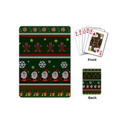 Ugly Christmas Sweater Playing Cards (mini)  by Valentinaart