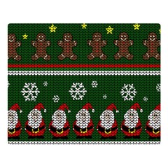 Ugly Christmas Sweater Double Sided Flano Blanket (large)  by Valentinaart