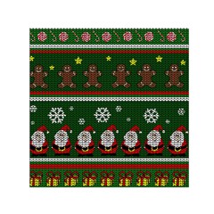 Ugly Christmas Sweater Small Satin Scarf (square) by Valentinaart