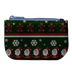 Ugly Christmas Sweater Large Coin Purse by Valentinaart