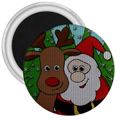 Santa and Rudolph selfie  3  Magnets