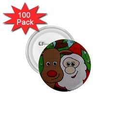 Santa and Rudolph selfie  1.75  Buttons (100 pack) 