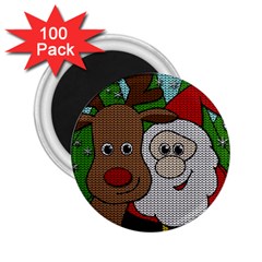 Santa and Rudolph selfie  2.25  Magnets (100 pack) 