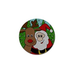 Santa and Rudolph selfie  Golf Ball Marker (4 pack)