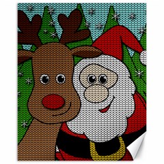 Santa and Rudolph selfie  Canvas 16  x 20  