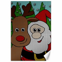 Santa and Rudolph selfie  Canvas 24  x 36 