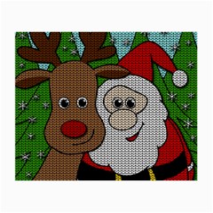 Santa and Rudolph selfie  Small Glasses Cloth (2-Side)