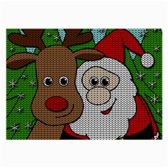 Santa and Rudolph selfie  Large Glasses Cloth (2-Side)