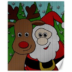 Santa and Rudolph selfie  Canvas 11  x 14  