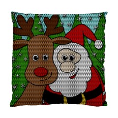 Santa and Rudolph selfie  Standard Cushion Case (Two Sides)